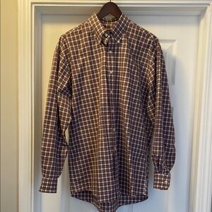 Men's Brown Plaid Shirt